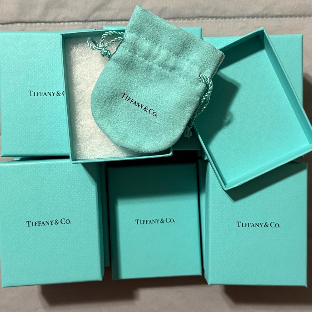 Tiffany & Co. Iconic Blue Boxes and Pouch Set